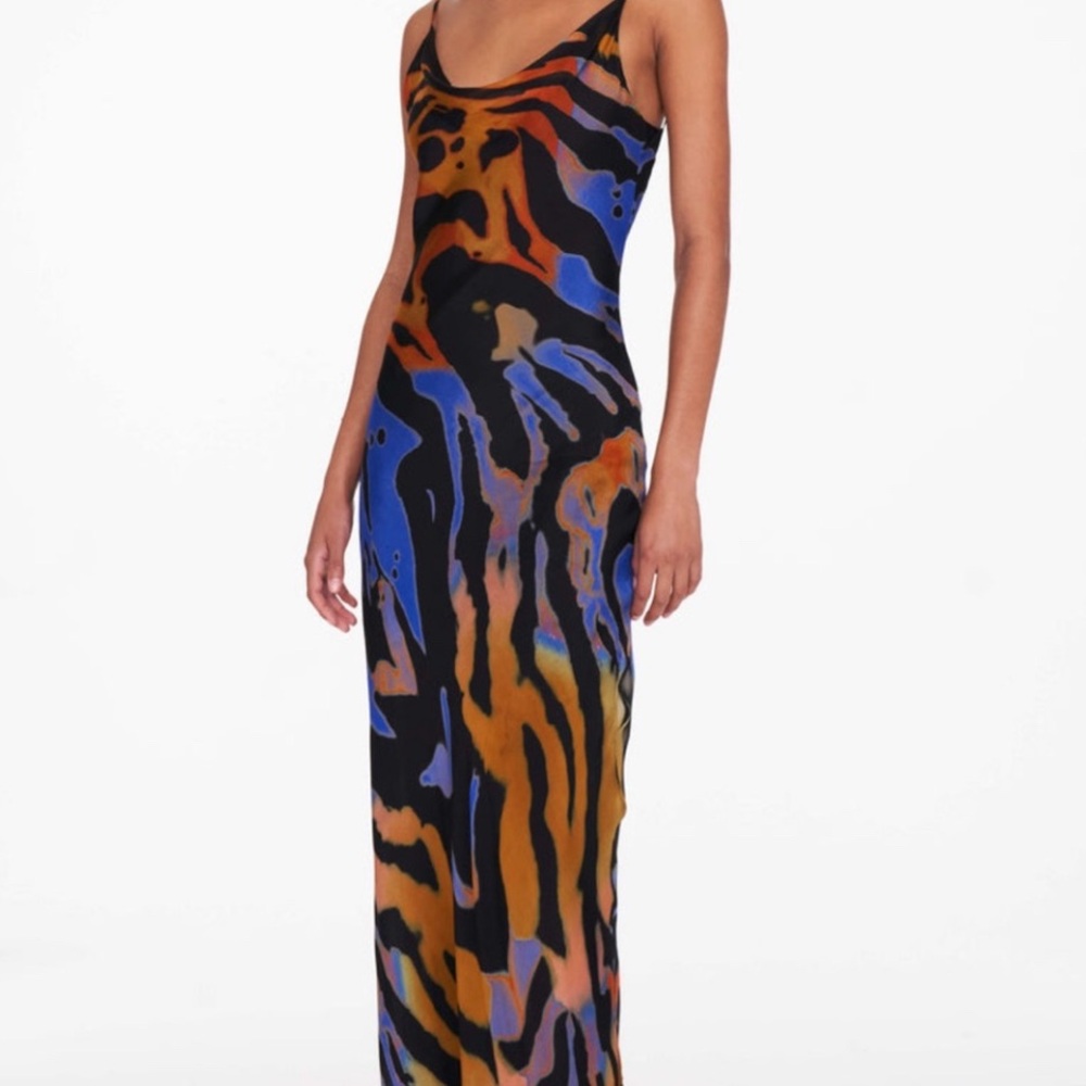 Rat & Boa Vibrant Orange and Blue Maxi Dress - Picture 3 of 5